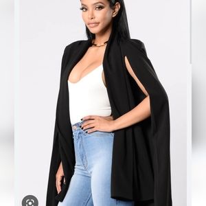 Large cape blazer Fashion Nova